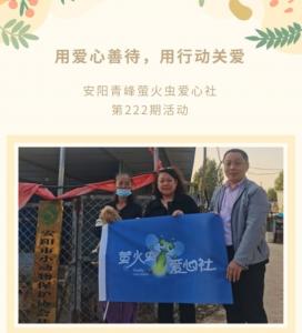 用愛心善待，用行動關(guān)愛--青峰創(chuàng)元集團螢火蟲愛心活動第222期報道